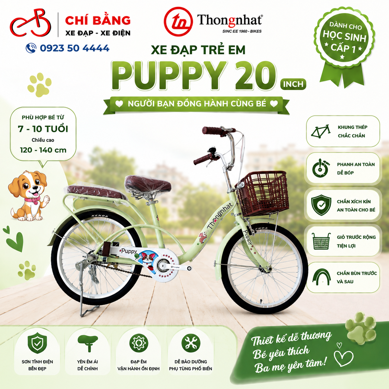 Xe 20 TN puppy vỏ đậu