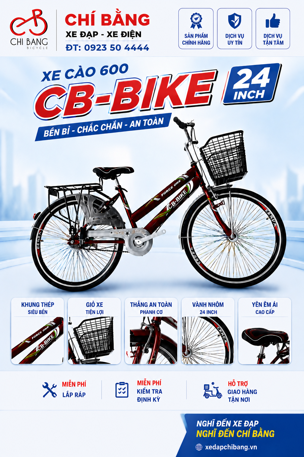 Xe HT 600 cb-bike đỏ