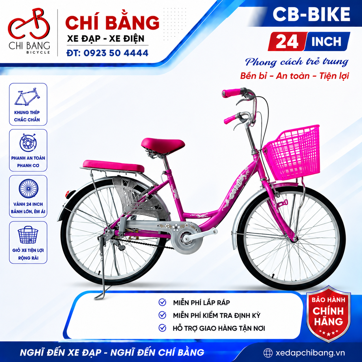 Xe win 580 cb-bike hồng