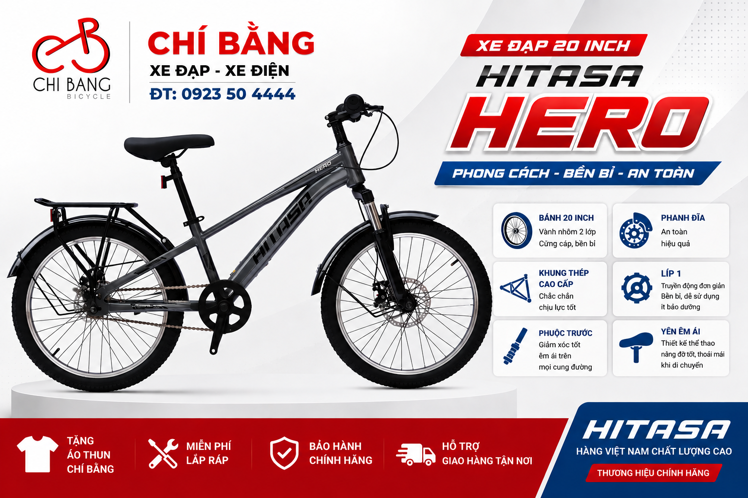xe 20 HTS Hero đen xám